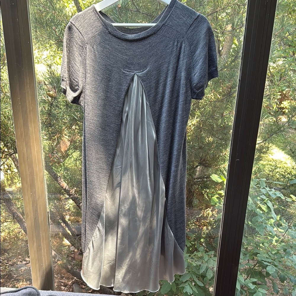 Gray Sacai Luck light Wool Dress - Picture 2 of 12